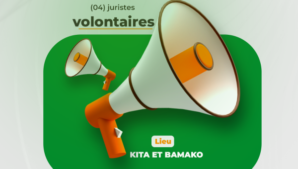 Appel à candidature pour la sélection de quatre (04) juristes volontaires